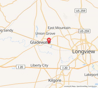 Map of Clarksville City, Texas