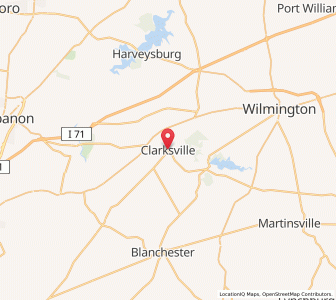 Map of Clarksville, Ohio