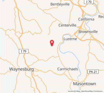 Map of Clarksville, Pennsylvania