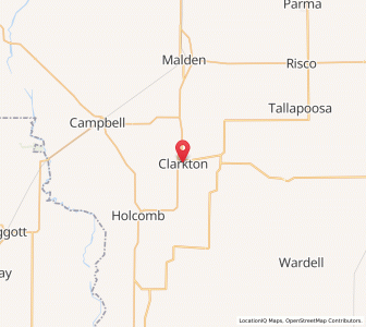 Map of Clarkton, Missouri