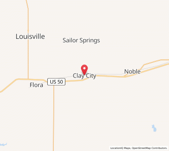 Map of Clay City, Illinois