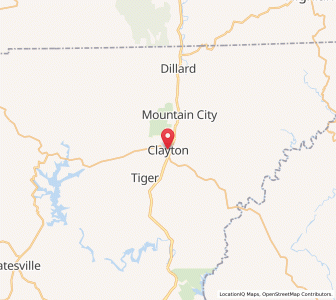 Map of Clayton, Georgia