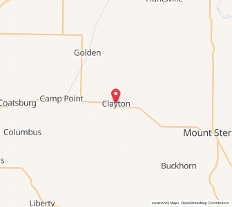 Map of Clayton, Illinois