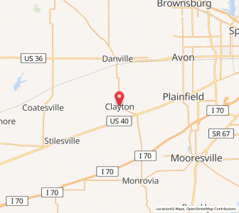 Map of Clayton, Indiana