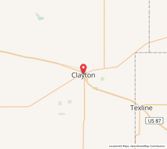 Map of Clayton, New Mexico