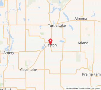 Map of Clayton, Wisconsin