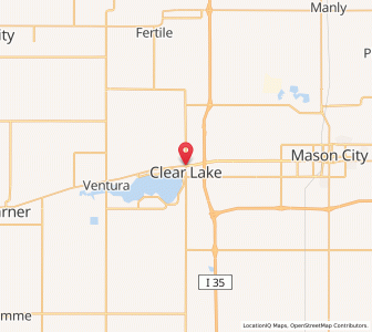 Map of Clear Lake, Iowa