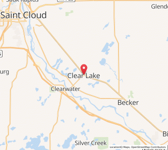 Map of Clear Lake, Minnesota