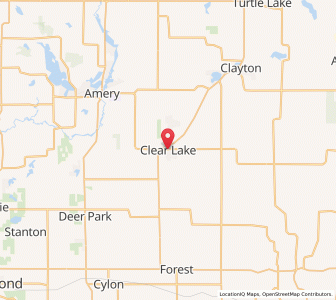 Map of Clear Lake, Wisconsin