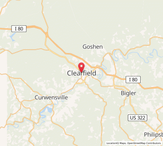 Map of Clearfield, Pennsylvania