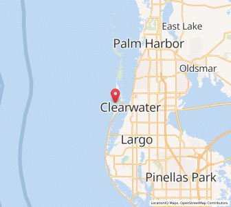 Map of Clearwater Beach, Florida