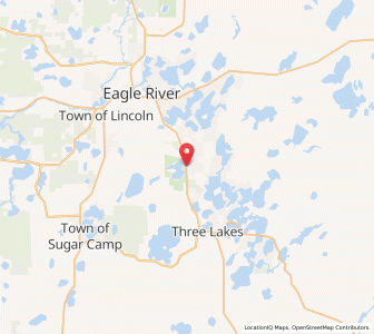 Map of Clearwater Lake, Wisconsin