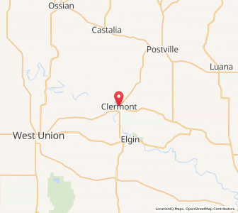 Map of Clermont, Iowa