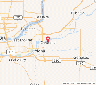 Map of Cleveland, Illinois