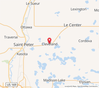 Map of Cleveland, Minnesota