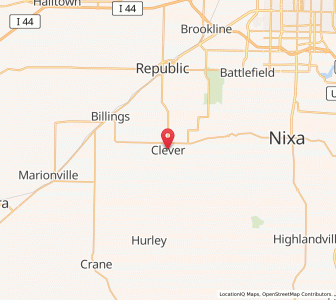 Map of Clever, Missouri