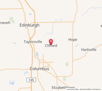 Map of Clifford, Indiana