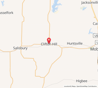 Map of Clifton Hill, Missouri