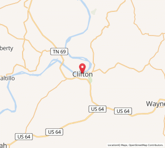 Map of Clifton, Tennessee