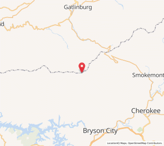 Map of Clingmans Dome, North Carolina