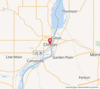 Map of Clinton, Iowa