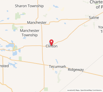 Map of Clinton, Michigan