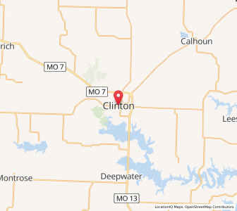 Map of Clinton, Missouri