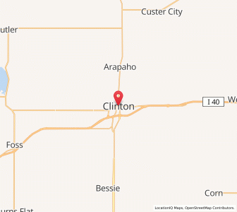 Map of Clinton, Oklahoma