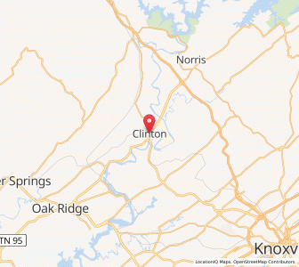 Map of Clinton, Tennessee
