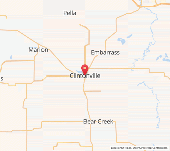 Map of Clintonville, Wisconsin