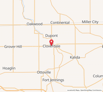 Map of Cloverdale, Ohio