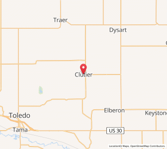 Map of Clutier, Iowa