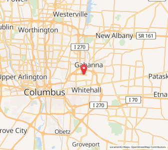 Map of CMH - John Glenn Columbus International Airport, Ohio