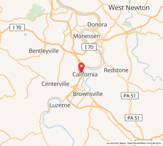 Map of Coal Center, Pennsylvania