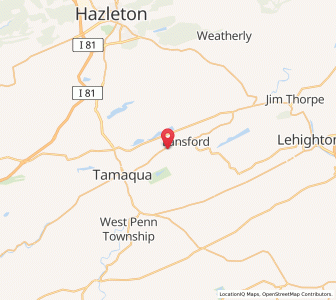 Map of Coaldale (Schuylkill County), Pennsylvania