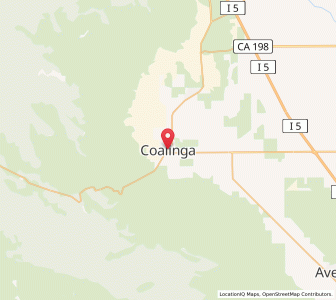 Map of Coalinga, California