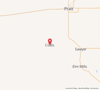 Map of Coats, Kansas