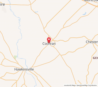 Map of Cochran, Georgia