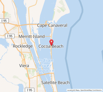 Map of Cocoa Beach, Florida