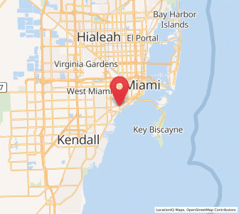 Map of Coconut Grove, Florida