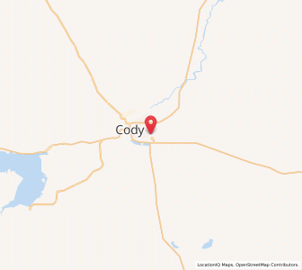 Map of Yellowstone Regional Airport - COD, Wyoming