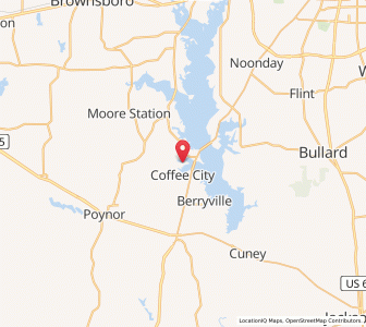 Map of Coffee City, Texas