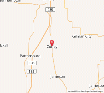 Map of Coffey, Missouri