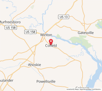 Map of Cofield, North Carolina