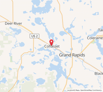 Map of Cohasset, Minnesota