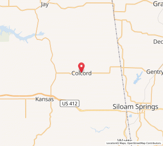 Map of Colcord, Oklahoma