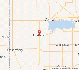 Map of Coldwater, Ohio