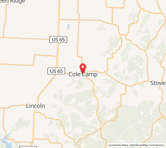 Map of Cole Camp, Missouri