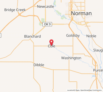Map of Cole, Oklahoma