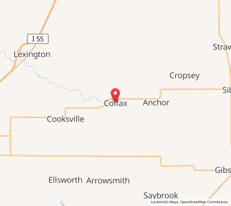 Map of Colfax, Illinois